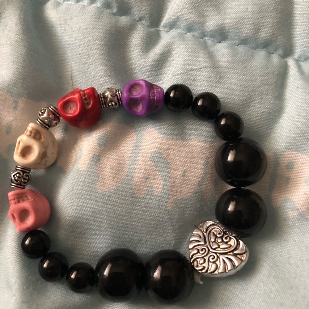 Beautiful, handmade bracelets by me.